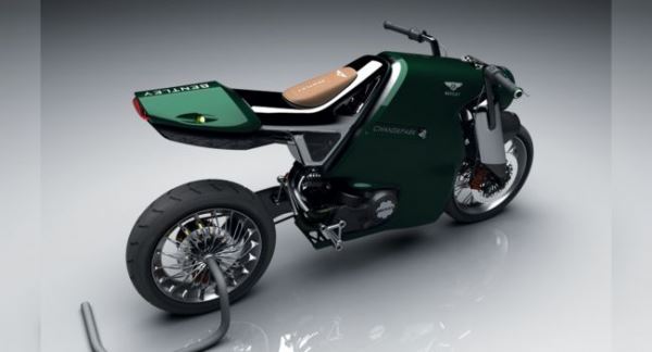 В сети появились рендеры электрического мотоцикла Bentley Hooligan